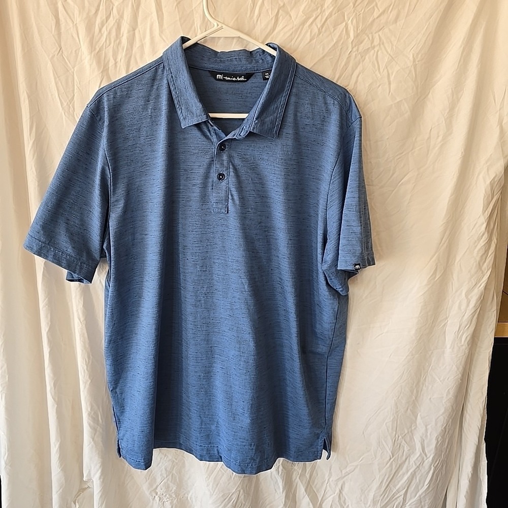 Travis‎ Mathew Men's Blue Size XXL Short Sleeve Polo Pullover Shirt Golf Casual